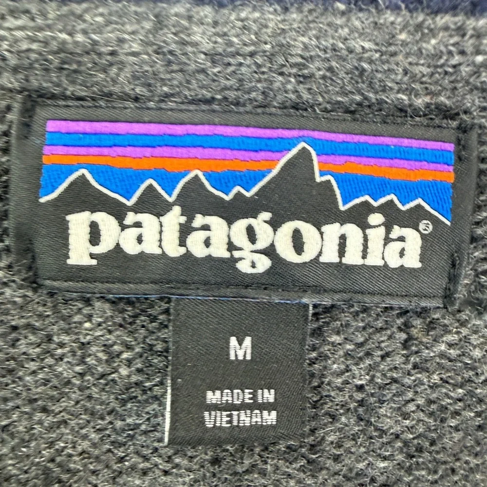 Patagonia Recycled Cashmere Crewneck Mens M Forge Grey 50525 Wool Blend Sweater
